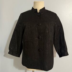 Black Brocade Jacket Classy Chic Romantic